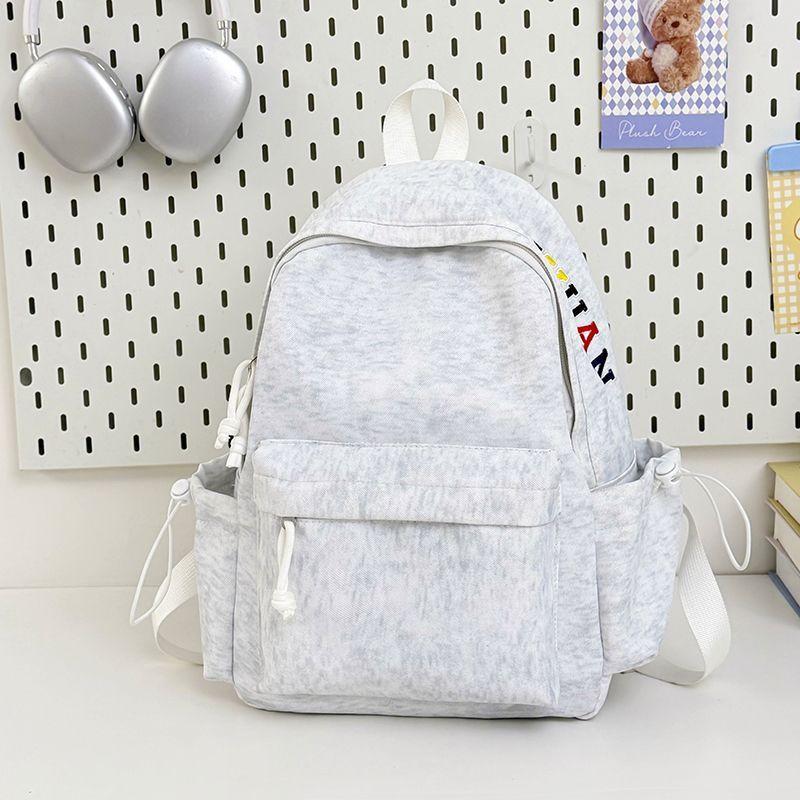 Schoolbag New Alphabet Korean Version Versatile Casual Simple Backpack Niche Design Backpack Student School Bag 1011 Spring Summer