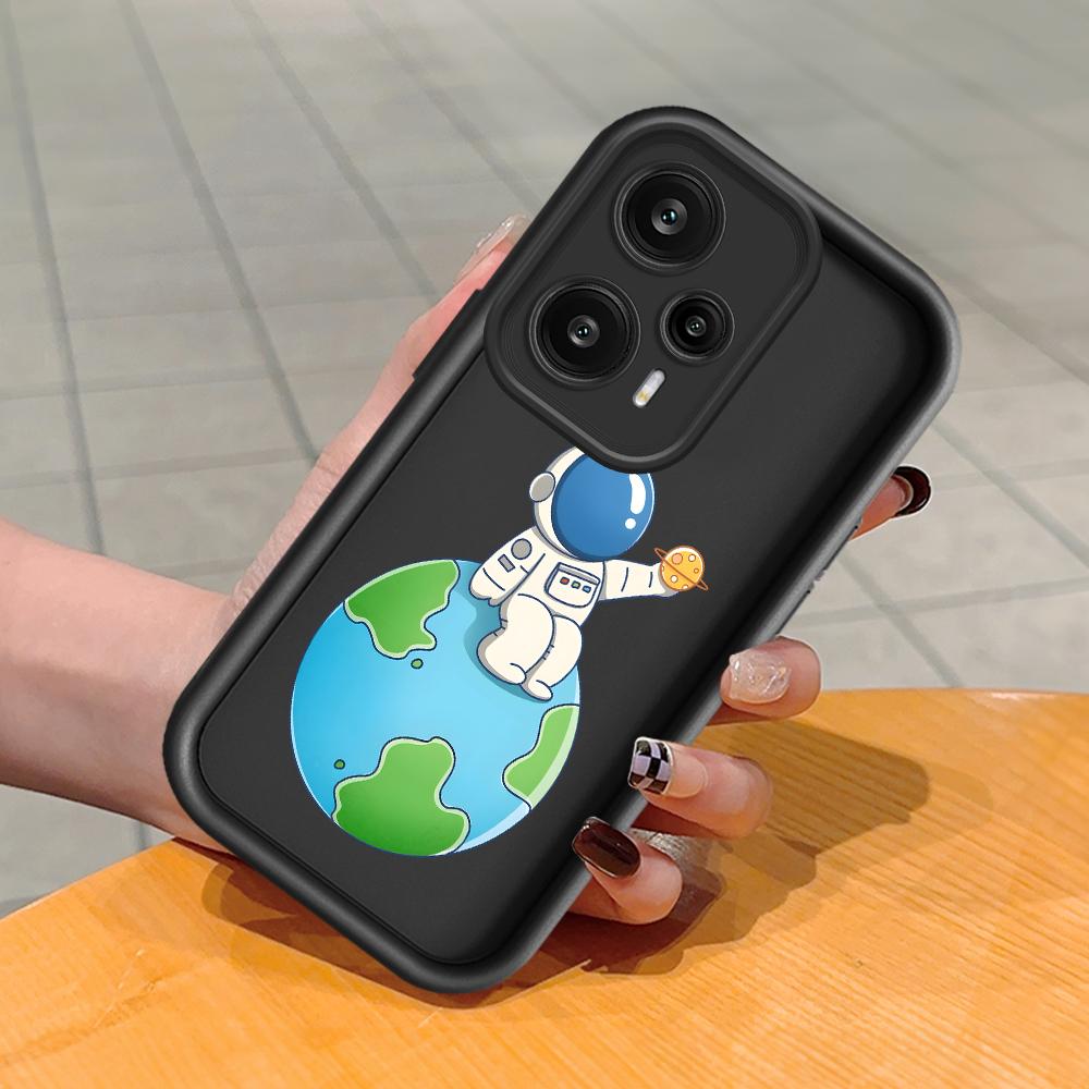 

Мягкий силиконовый квадратный чехол с рисунком лестницы для телефона, полное покрытие, противоударный защитный резиновый чехол для камеры для Xiaomi Redmi Redmi 14R 5G чёрный