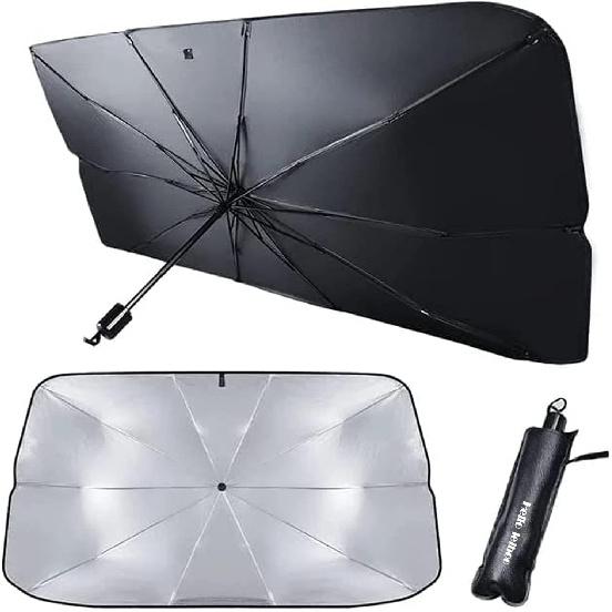 Helloleiboo Car Windshield Sun Shade UV Rays And Heat Sun Visor Protector Foldable Reflector Windshields Umbrella