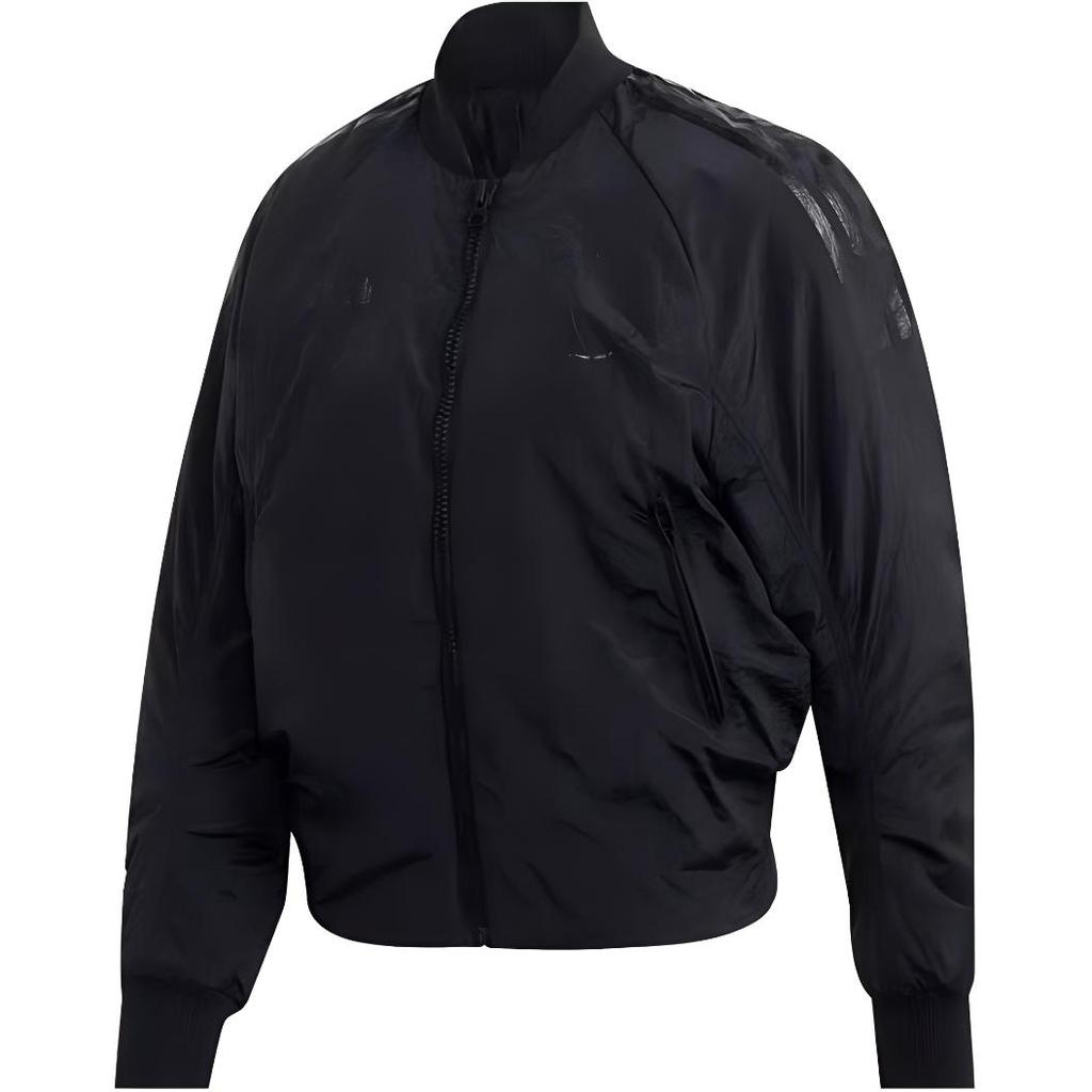 Adidas Solid Color Sports Casual Baseball Jacket Women Jacket Black FN1517