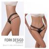 Hollow Ice Silk Underwear Women's Sports Fashion Outer See-through Low Waist Thin Belt Temptation Sexy Thong