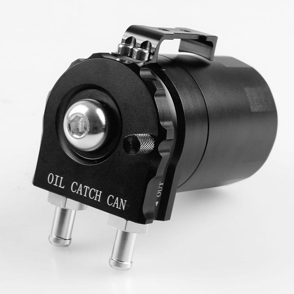 Engine Cylinder Aluminum Catch Reservoir Breather Can Black With