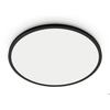Plafonnier led dimmable cct smart wifi+bluetooth 14w wiz - techbrey - noir - métal - intérieur - 23xø242 mm