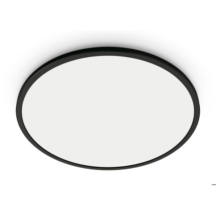 Plafonnier LED Dimmable CCT Smart WiFi+Bluetooth 14W WiZ - TECHBREY - Noir - Métal - Intérieur - 23xØ242 mm