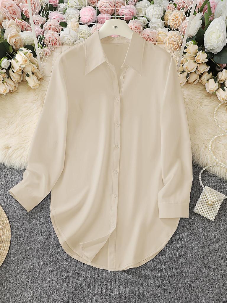 2024 Trendy Irregular Long Sleeve Women's Shirt - Four Seasons Fashion