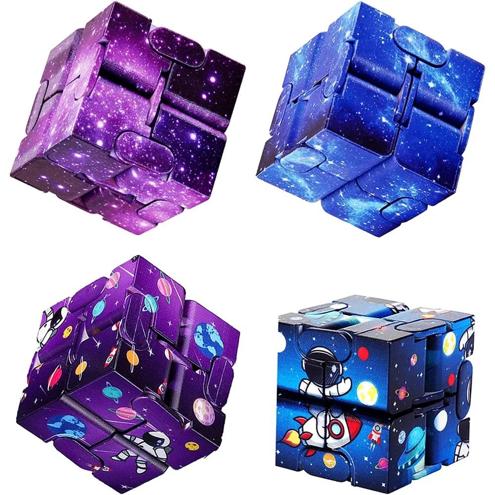 Infinity Magic Cube Hvězdná obloha Čtvercové puzzle Hračky Čtyřrohé bludiště Hračky Děti Dospělí Dekomprese Relaxační Ruční pro ADD