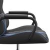 Gaming Chair with Massage Function Blue and Black Artificial Leather