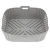 2pcs Gray Silicone Perforated Air Fryer Liners Rectangle Bonus Oven Gloves SL401 DZ201 DZ401 DZ550 Double Stack
