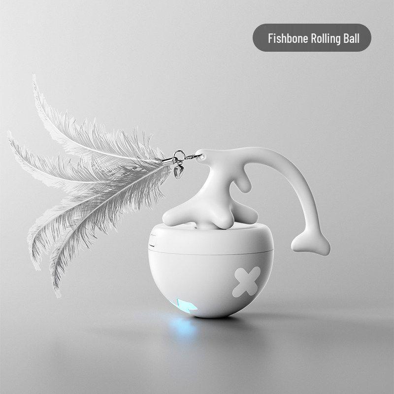 POPO Smart Electric Cat Teaser Ball - High-Energy Self-Rolling Toy for Cats