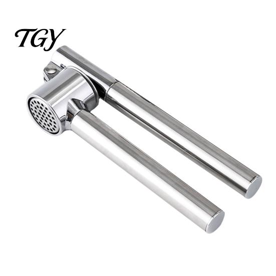 Non Stick Garlic Crusher Stainless Steel Press, Ergonomic Lever Heavy Duty Alloy Crusher, Effortless Mincing Manual for Kitchen Food Preparation Tool