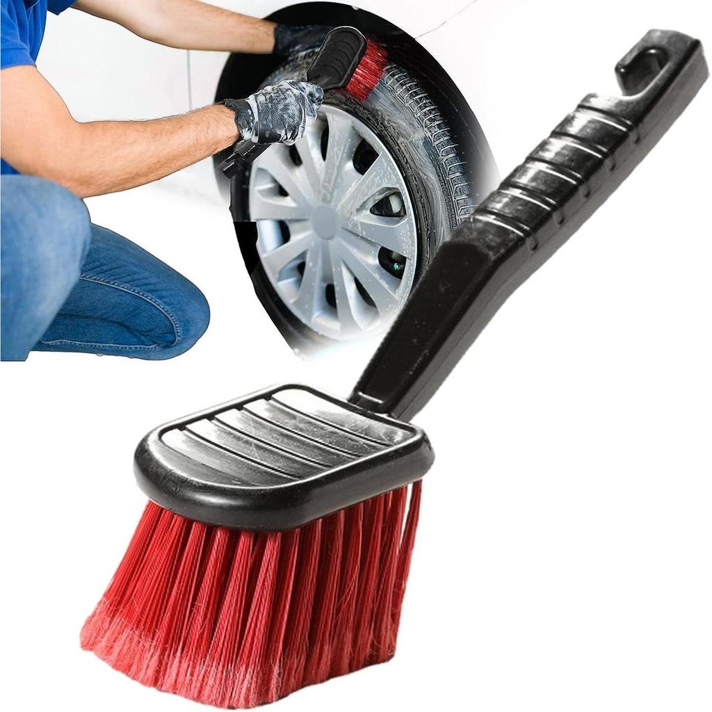 Car Wheel Cleaning Brush for Cleaning Car Alloy Wheels and Tire Brushes, Car Wash Brush with Soft Bristles and Long Handle, Practical Car Wash Tool