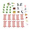 37 PCS Farm Animals Toy Set with Fence Accessories Plastic Lifelike Animals Figures Educational Scene Decor for Kids