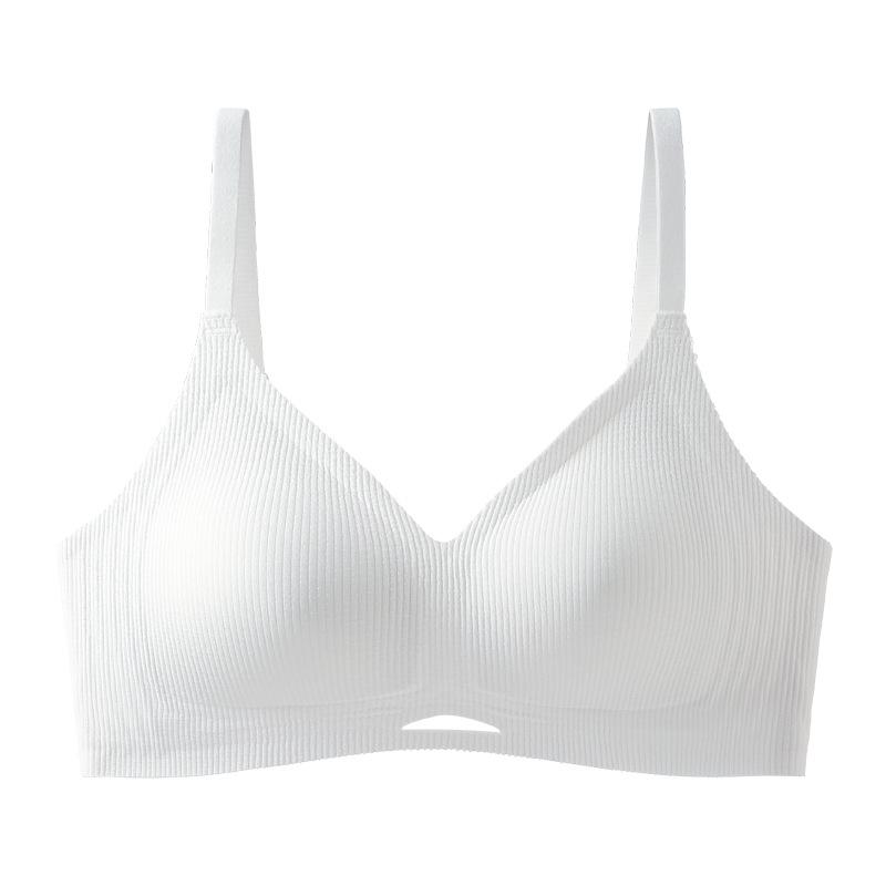 Hollow Striped Seamless Underwear Women's Small Breasts Gather and Show Large Anti-sagging Soft Support Comfortable U-shaped Beautiful Back Bra