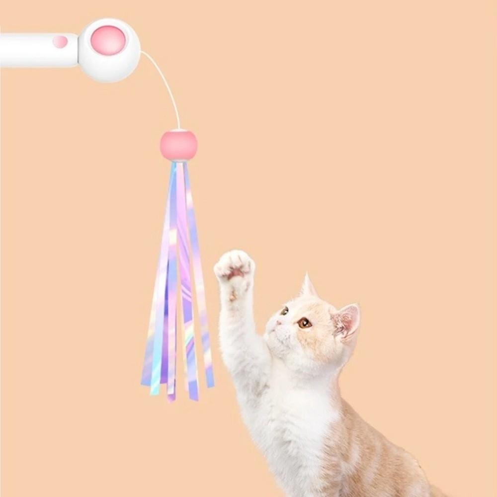 Stretchable Cat Playing Wand Tassel Cat Interactive Toy Funny Pet Playing Teaser