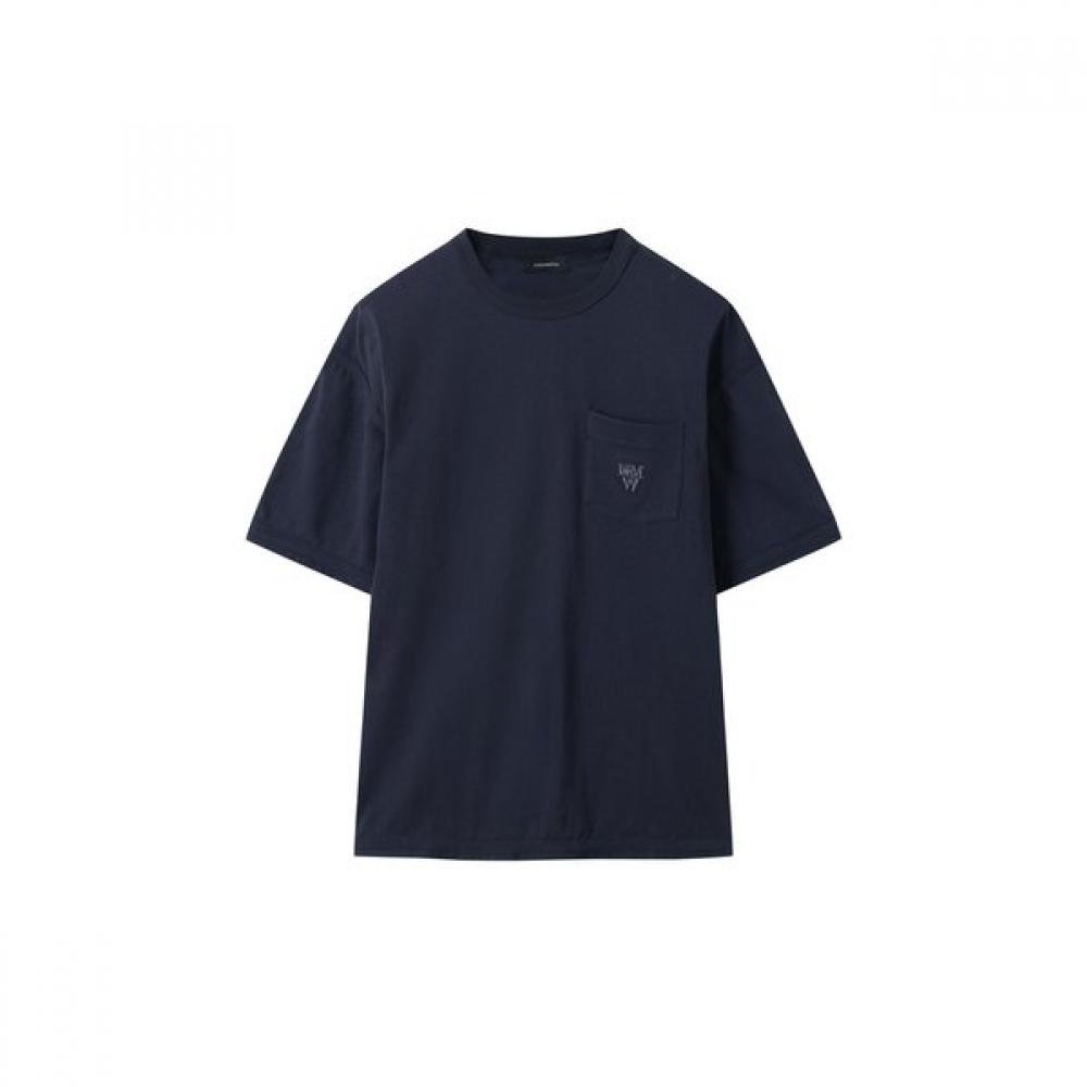 CusTomellow Navy Binding DeTail T shirT cwTam25434nyx 95