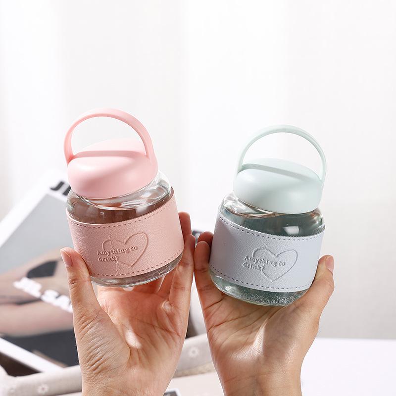 Mini and Cute Chubby Cup Office Simple Water Cup A Niche Summer Portable Glass Cup