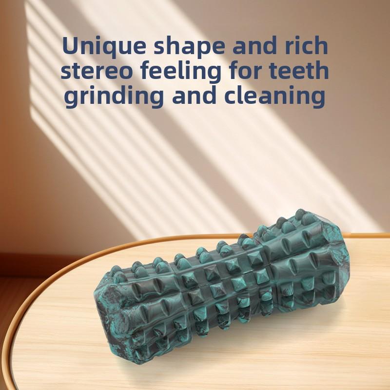 Teething and Cleaning Dog Toys, Large Cylindrical Rubber Dog Pet Toys That Can't Bite Through
