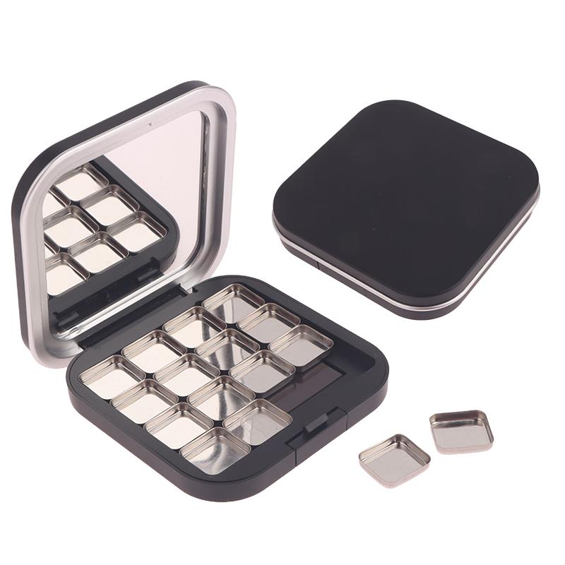 Matte Black Empty Magnetic Eyeshadow Palette Eye Makeup Storage Dish For Women Makeup Beginners Diy Eye Shadow Storage Box Tool