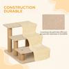 Dog Stairs, 3-Step, Non-Slip Pet Ladder, 46 x 35 x 35 cm, Beige