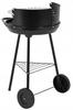 Grill ogrodowy półotwarty czarny Ruszt 37cm mobilny stalowy grill na węgiel