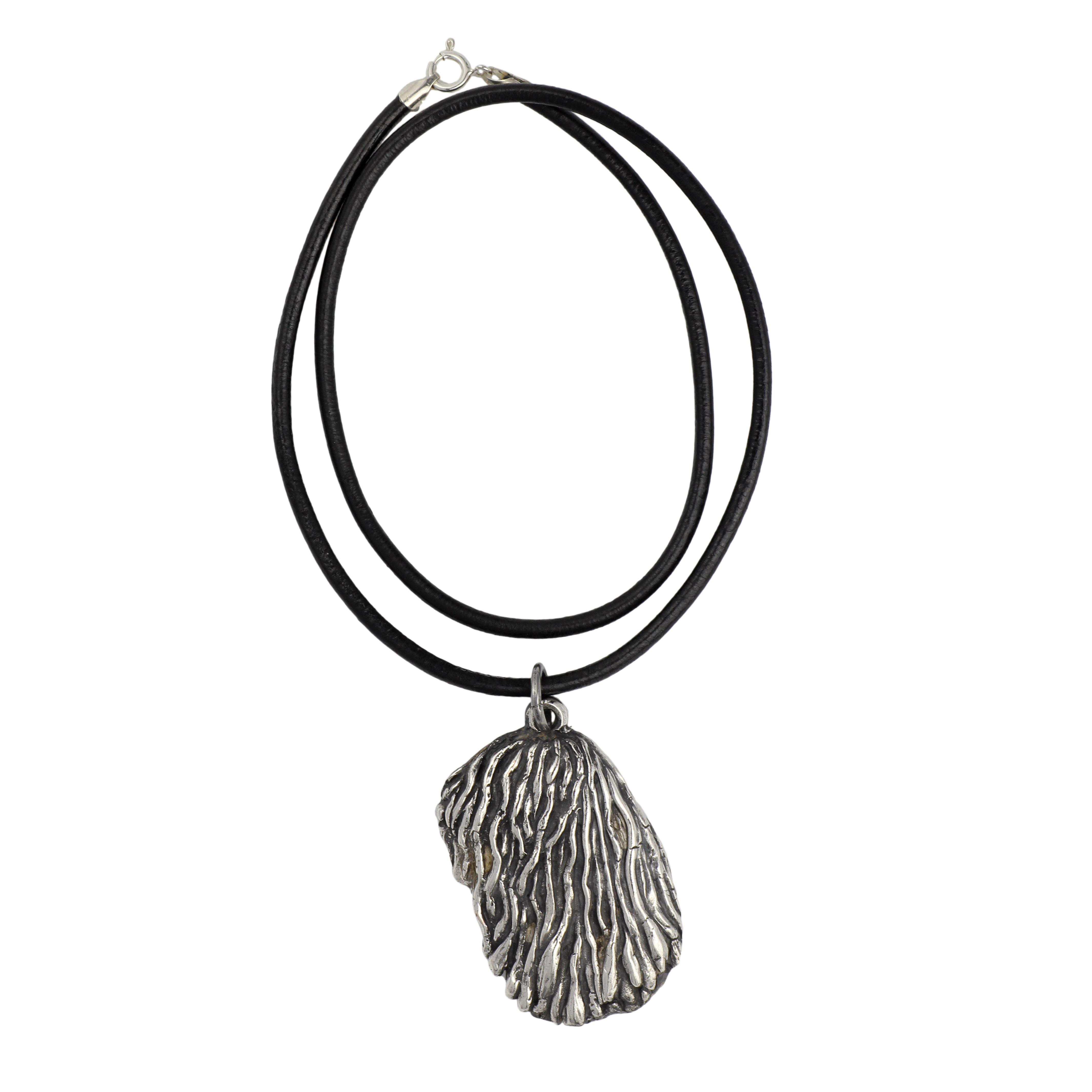

Komondor, Hungarian sheepdog, Mop Dog - Necklace with dog, silver-plated pendant for dog fan, unique jewelry by Art-Dog brand срібний