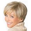 Light Blonde Boy Cut Short Pixie Straight Cosplay Full Wig For White Women