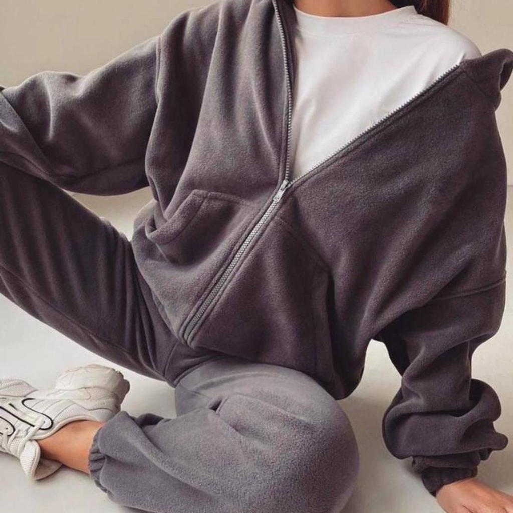 Autumn and Winter Women's Fashion Sports and Leisure Hoodie Set