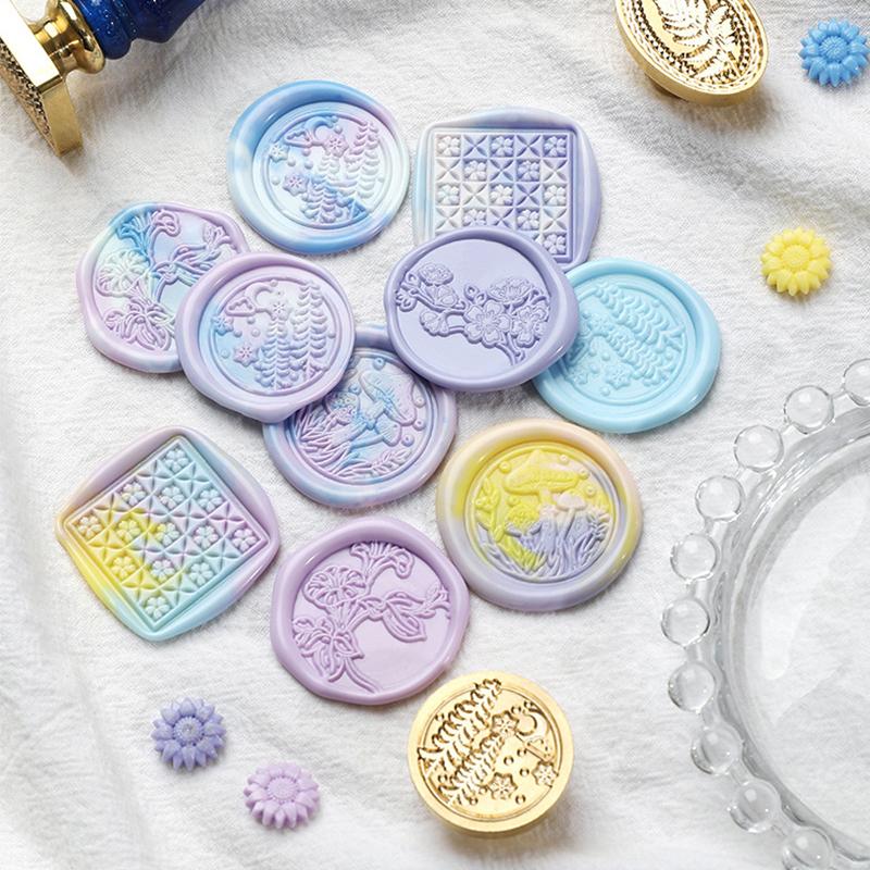 Retro Wachssiegelstempel Frühlingsblumen Sakura Siegelstempelkopf für Hochzeitseinladung Geschenkverpackung Karten Umschlag Scrapbooking