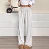 Women's Autumn Winter New European American Style Solid Color Casual Pants Fashion Versatile Loose Lazy Style Wide Leg Trousers