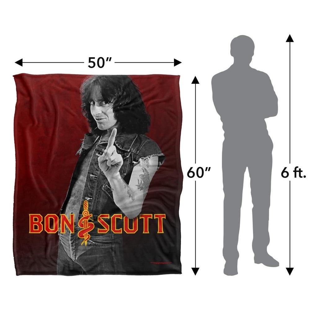Bon Scott Silky Logo Supersoft Blanket