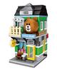LOZ 1630 City Street Bear Duck Obchod se zvířaty Pet Shop Architektura Model Mini bloky Cihly Stavebnice Hračka pro děti Dárek Bez krabice