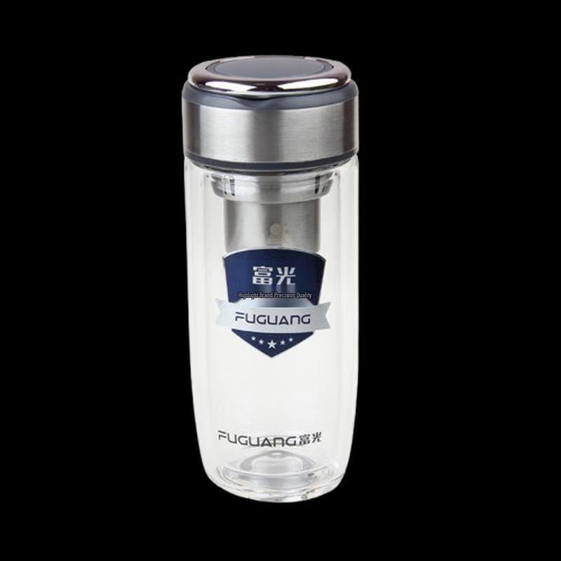 Fuguang Double Wall Glass Tea Tumbler with Infuser