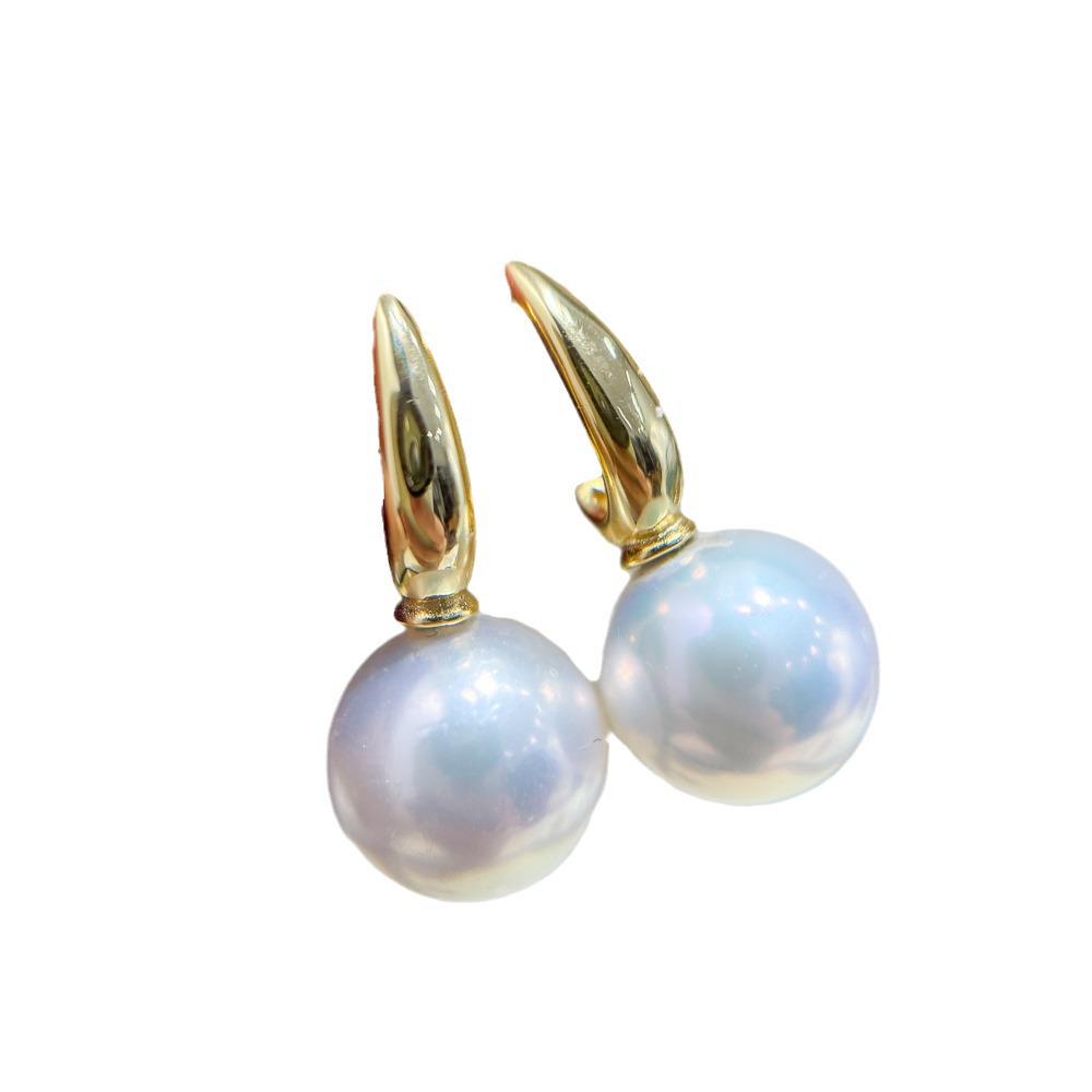 S925 Sterling Silver Stud Earring Mounts for 8-13mm Round Pearls 22180