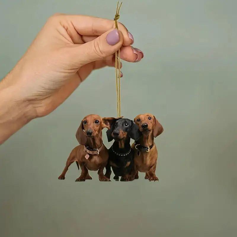 Acrylic Dog Cute Car Hanging Ornament For Rearview Mirror Simple Interior Decoration