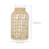1Pcs High Durability Woven Glass Vase Elegant Simple Design Flower Arrangement Container Desktop Ornament Water Planting Vase