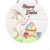 Easter Bunny Wooden Hanging Sign - Charming Front Door Decoration