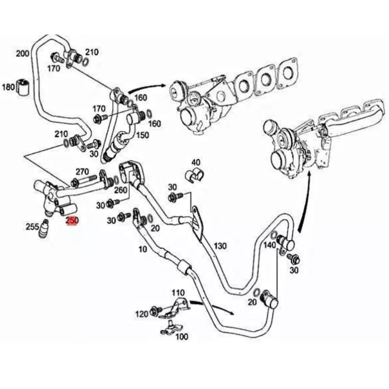 A1572000151 A1572000051 1572000151 1572000051 Car Coolant Water Pipe Hose For Mercedes Benz SL63 AMG R231 M157