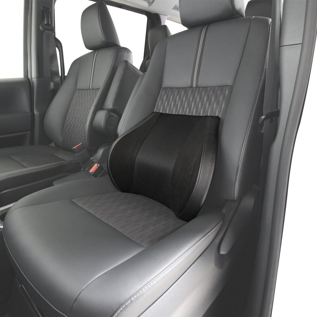 Nishiki Sangyo Tomboy Suede Soft Synthetic 3D Waist Cushion, Mesh, Leather, Suede-Like, Support, Black, SD-2346