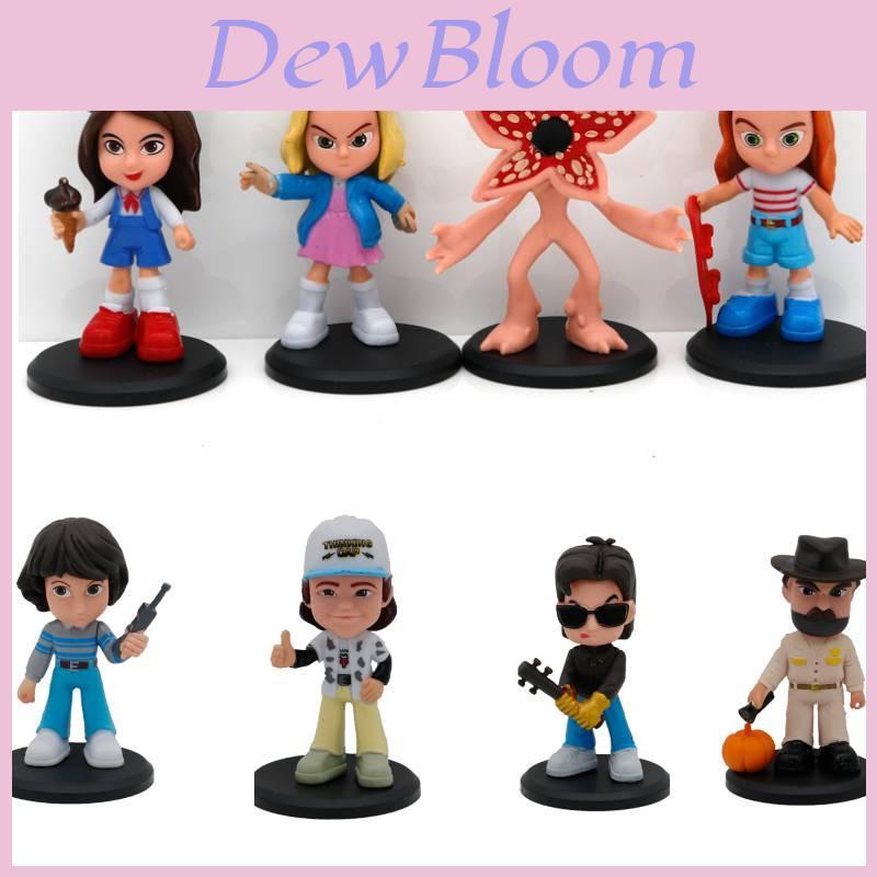 Gorgeous 8pcs Stranger Things Figures Set Steve Cannibal Flower Xmas Model Gift