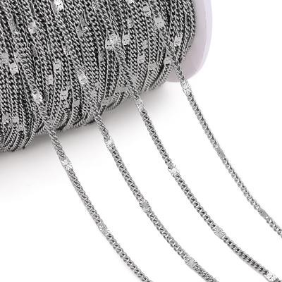 1Meter/Pack Stainless Steel Link Chains Bulk Gold Color Necklace Chains for DIY Bracelet Necklace Jewelry Making Accessories