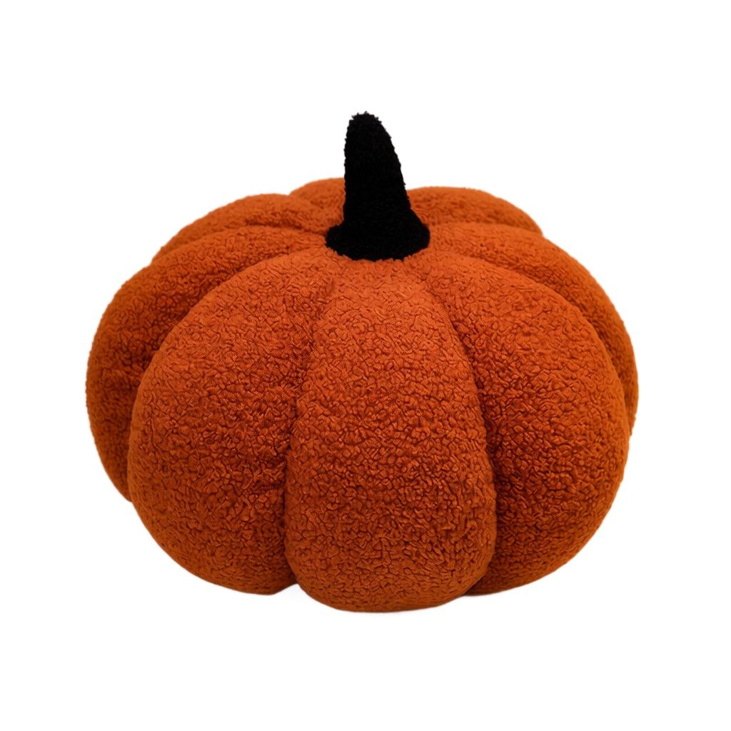 Plush Pumpkin Throw Pillow Soft Decorative Cushion for Living Room Sofa Autumn Seasonal Home Accent Pillow with Unique Shape and Texture