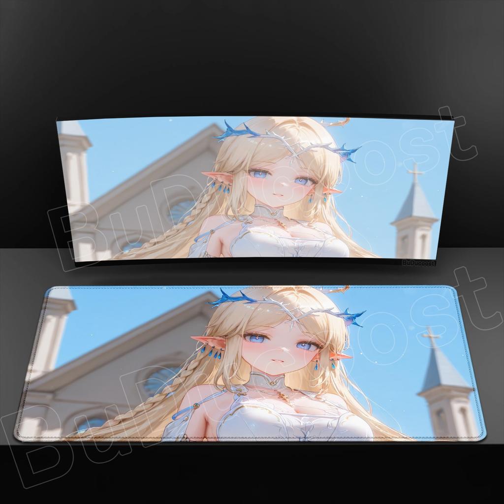 HD Print Wuthering Waves Cartethyia Mouse Pad Desk Protector Cartoon Anime Rubber Mat Game Mousepad Keyboard Mats Kawaii Deskmat