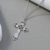 Retro Kreuzanhänger Halsketten für Damen Herren Gothic Steampunk Totenkopf Halskette Kette Hip Hop Schmuck Geschenke