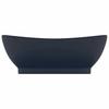 Luxury Wash Basin with Overflow Matte Dark Blue 58.5 X 39 Cm Ceramic