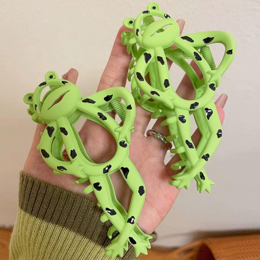 Metal Frog Hair Claw Cartoon Ponytail Hairpin Funny Frog Hair Clip  Girls