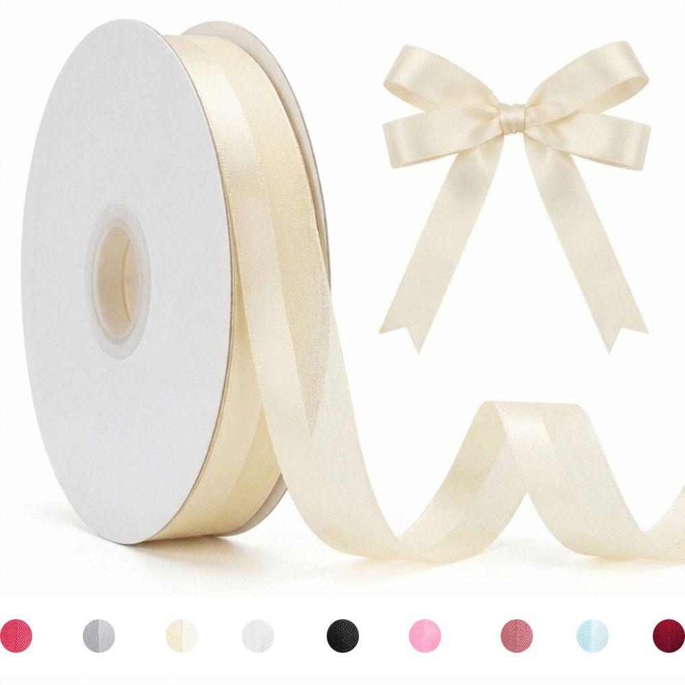 DIY Gift Wrapping Solid Satin Ribbons Bridal Bouquets Handmade Bows Single Face Ribbons Shiny Cake Packaging Bouquet Ribbons