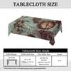 Ancient World Map Compass Skeleton Key Rectangle Tablecloth Table Decor Waterproof Kitchen Dining Tablecloth Holiday Party Decor
