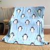 Süßes Pinguinmuster Decke bedruckte Decke weich und gemütlich perfekt für das Wohnzimmer Bett Sofa oder einen Mittagsschlaf, Geschenk