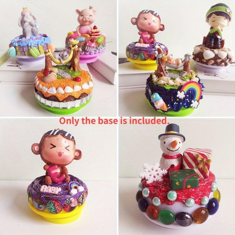 1 Pezzo Casuale Musica Carillon Base Argilla Rotonda Fai da Te Materiali Creativi Accessori Fatti a Mano per Bambini Carillon Rotante