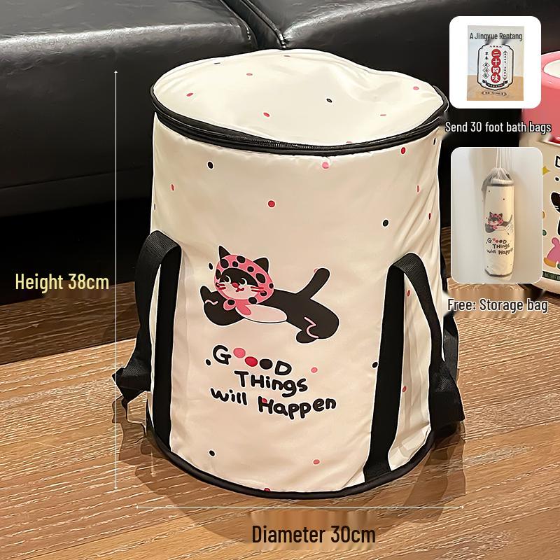 Foldable Portable Over-Calf Foot Bath Bucket for Travel and Home Use